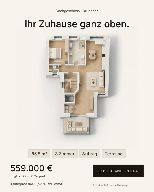 Brentano-Feed: Dachgeschosswohnung