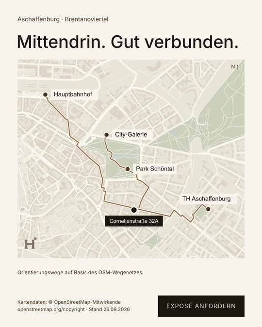 Brentano-Feed: Lage in Aschaffenburg