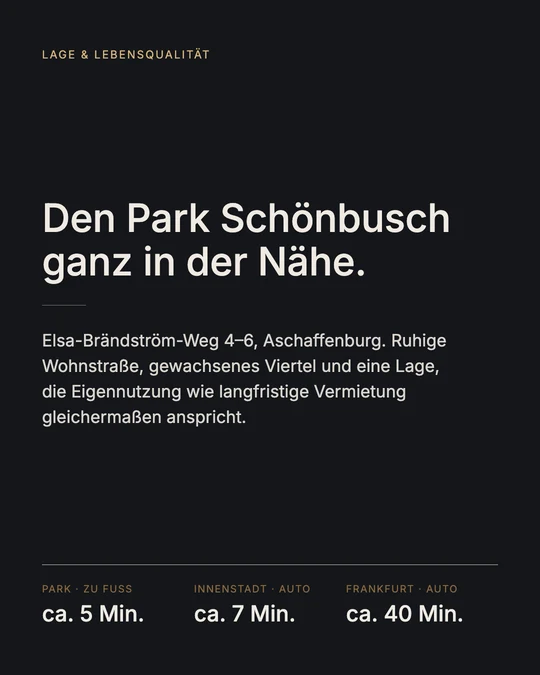 Parkside-Feed: Lage