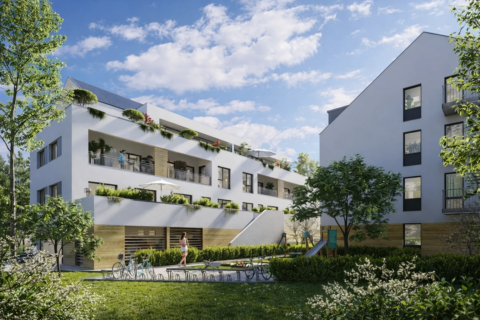 Architekturvisualisierung der Wohnanlage in Schöllkrippen